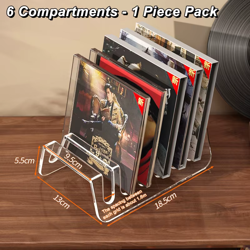 Étagère à CD, présentoir d'albums, étagère de rangement transparente pour disques et cassettes, prés