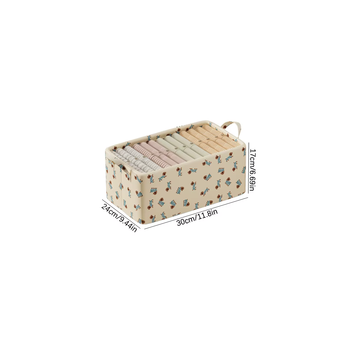 Boîte de rangement pour vêtements en tissu épaissi, panier de rangement pour vêtements et pantalons,
