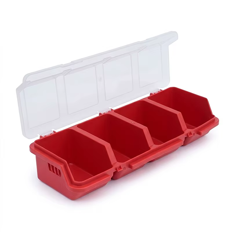 Boîtes de rangement en plastique à compartiments, organisateur de quincaillerie en plastique avec se