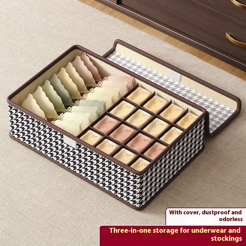 Boîte de rangement pour sous-vêtements lavables, avec compartiments à couvercles, Type tiroir, organ