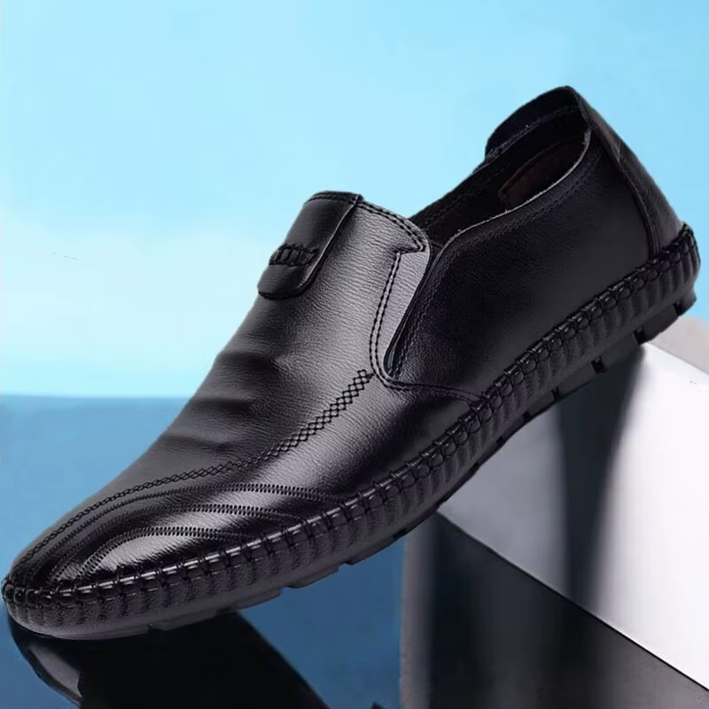 Chaussures décontractées pour hommes, chaussures polyvalentes en cuir souple, mocassins confortables