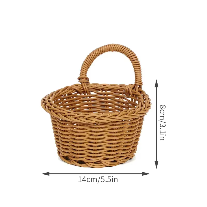 Organisateur de cuisine, panier de rangement mural suspendu, panier tissé, organisateur de fleurs dé