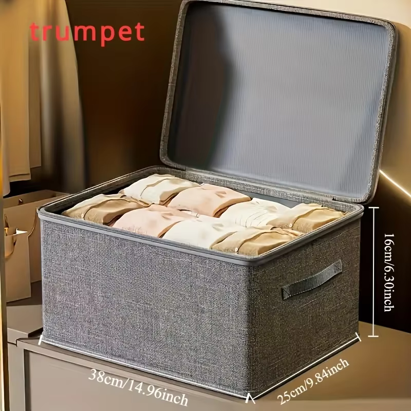 Boîte de rangement pliable avec housse en tissu, organisateur de vêtements, boîte de rangement de co