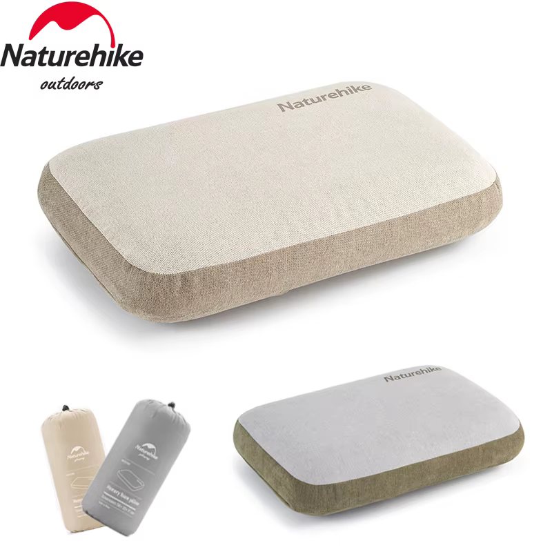 Natureifa-Oreiller carré confortable en mousse à mémoire de forme, portable, pour camping en plein a
