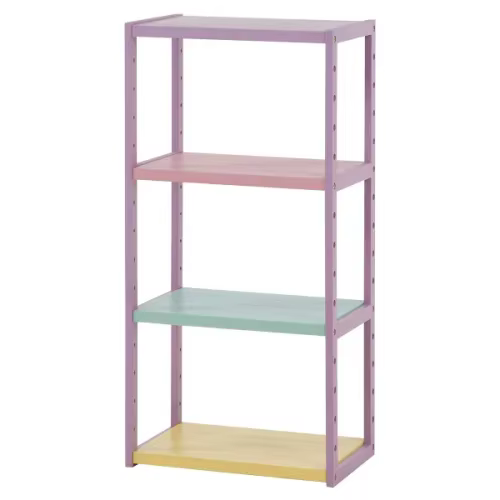 Bibliothèque moderne en bois pour enfants, support de rangement multicouche, organisateur Pastel, ét