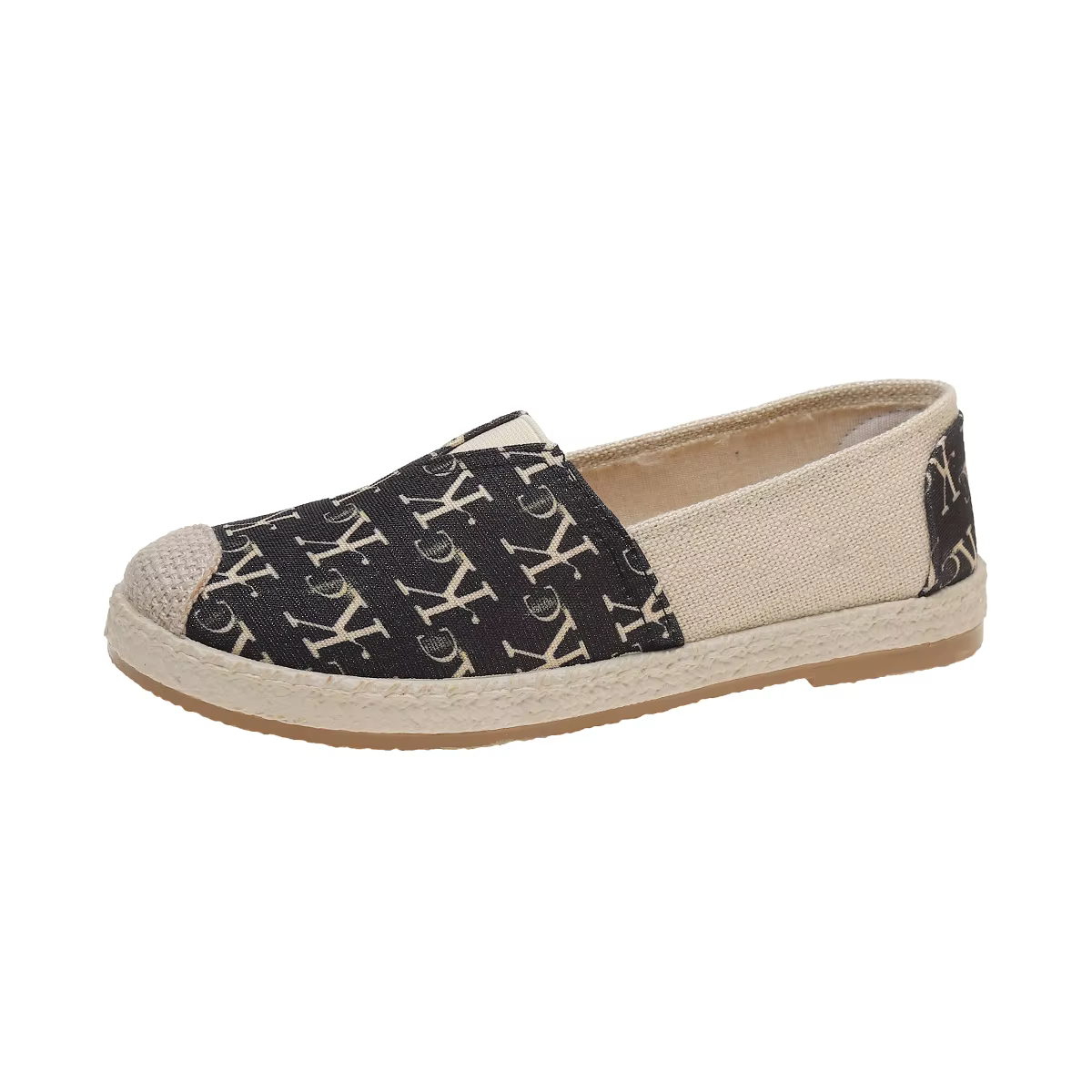 Chaussures en toile pour femmes, chaussures de pêcheur respirantes et décontractées à enfiler, tenda