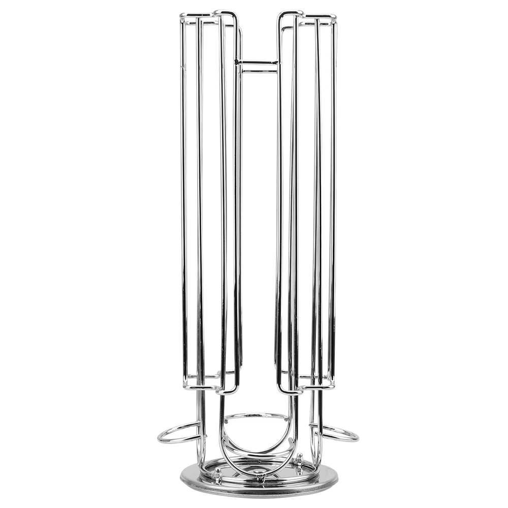 Porte-dosette de café pour Dolce Gusto, 24 pièces, présentoir rotatif chromé, étagères de rangement