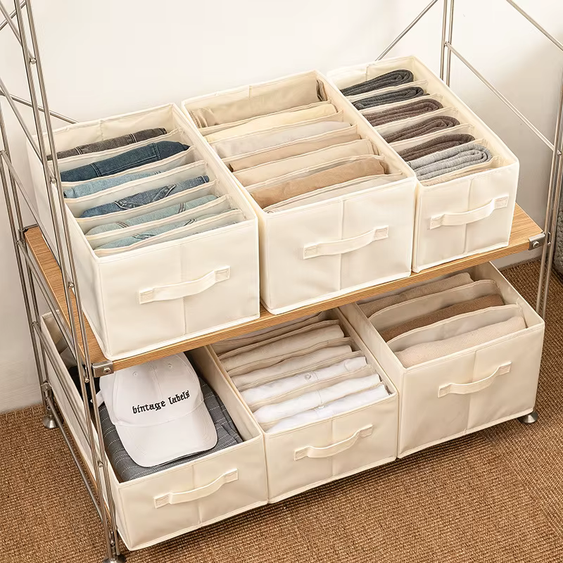Boîte de rangement de séparation de maison, tiroirs en tissu Oxford, organisateur pour sous-vêtement