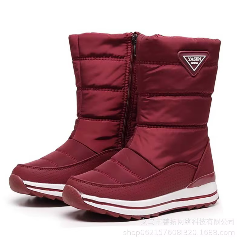 Bottes d'hiver pour femmes 2025 bottes de neige femmes chaud épaissi peluche imperméable antidérapan
