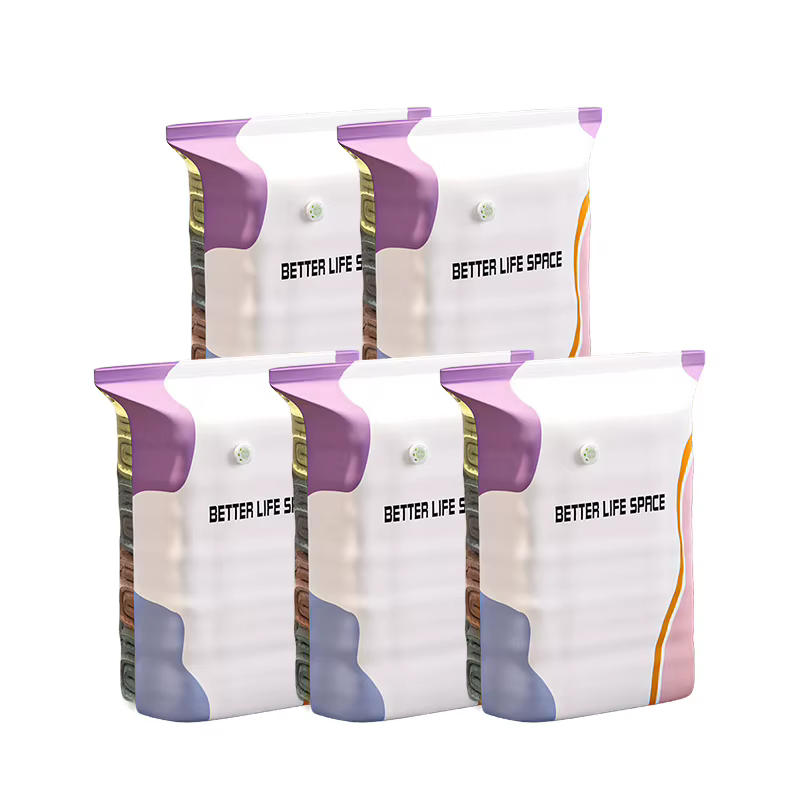 Sacs de rangement sous vide sans pompe, design vertical 3D, un sac pour toute la famille, gain de pl