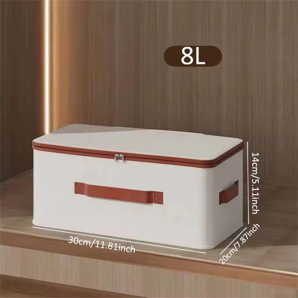 Nouvelle boîte de rangement domestique robuste, coque rigide en coton et lin, boîte de rangement à f