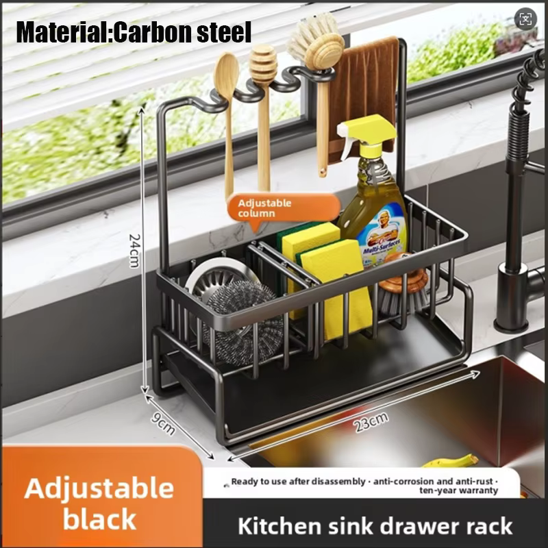 Étagère de rangement en acier inoxydable, support organisateur de cuisine en métal pour garde-manger