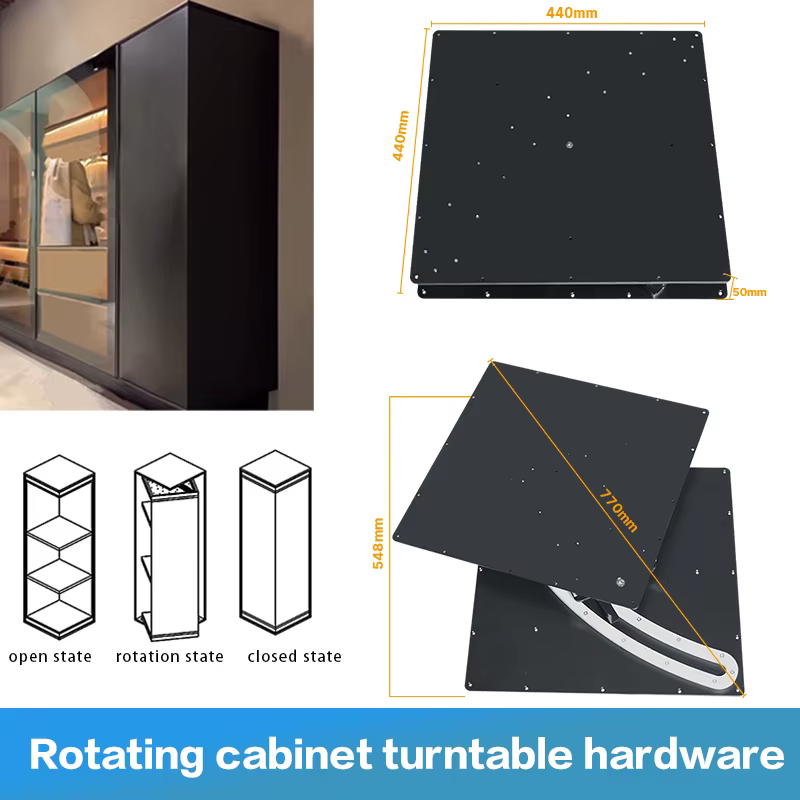 Armoire Rotative Résistante à 360 °, Quincaillerie Tournante, Armoire d'Angle C, Vitrine, Rangement