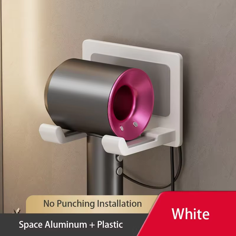 Support de rangement pour sèche-cheveux sans poinçonnage, salle de bain, cintre pour sèche-cheveux, 