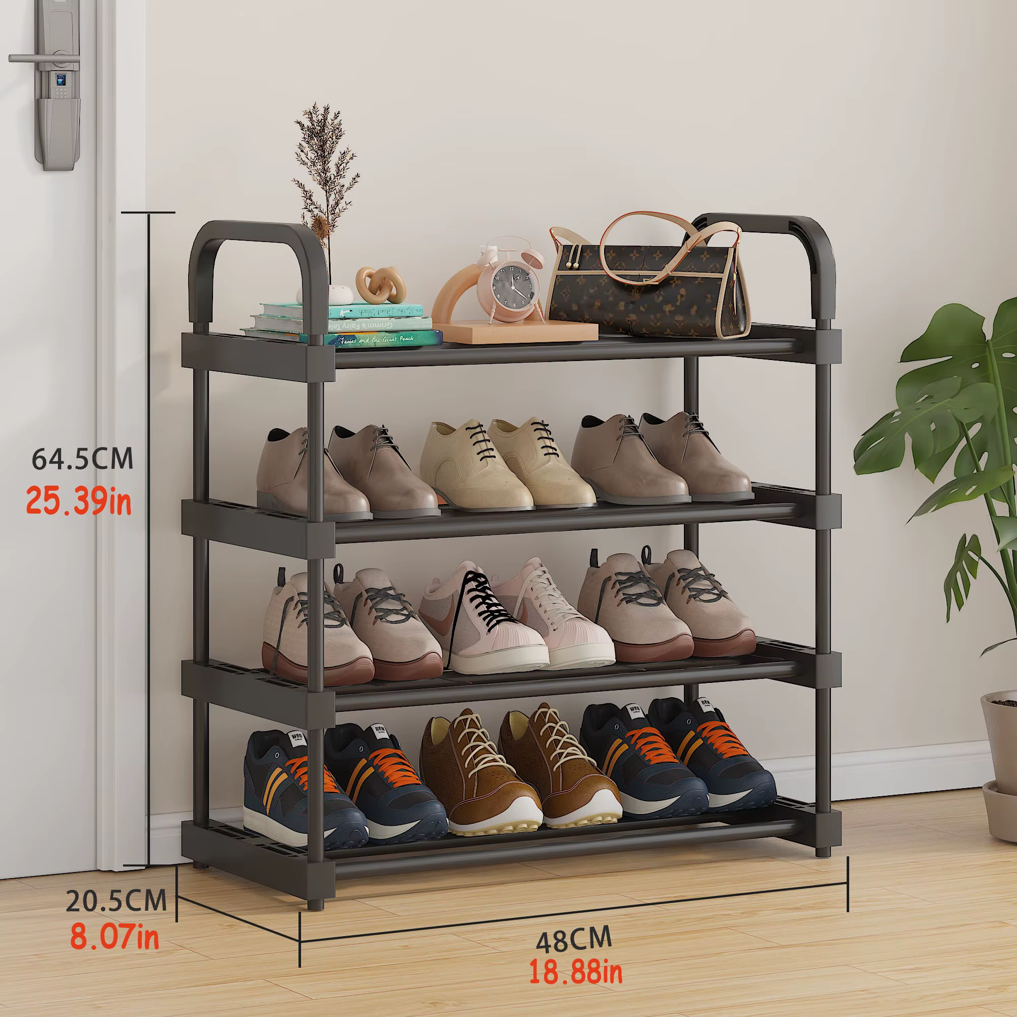 Étagère à chaussures à largeur accrue pour 4-5-6-7 niveaux, étagère de rangement pour chaussures et 