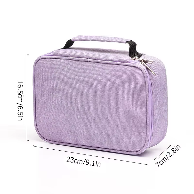 Sac de rangement pour crayons de couleur, 72 trous, couleurs noir et rouge, étui de grande capacité,
