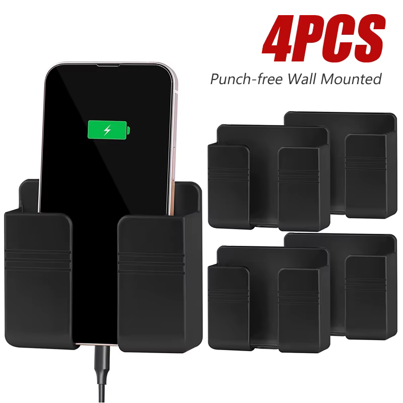 Boîte de rangement murale multifonction sans poinçon, 4/2/1 pièces, organisateur de télécommande TV,