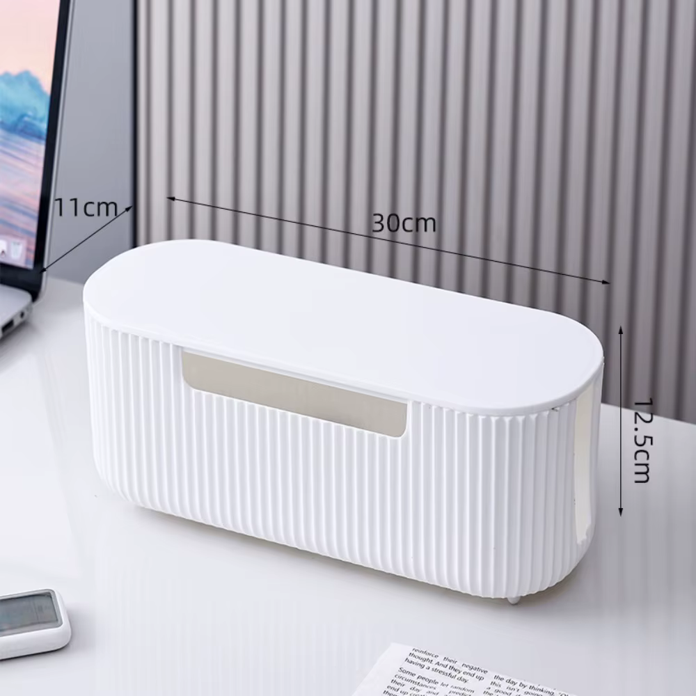 Boîte de rangement de câbles de bureau de qualité avec couvercle, boîte de rangement anti-poussière 