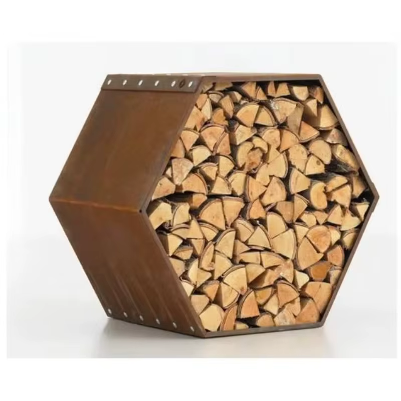 Support de rangement pour bûches en bois personnalisé AHL, support de rangement pour bois de chauffa