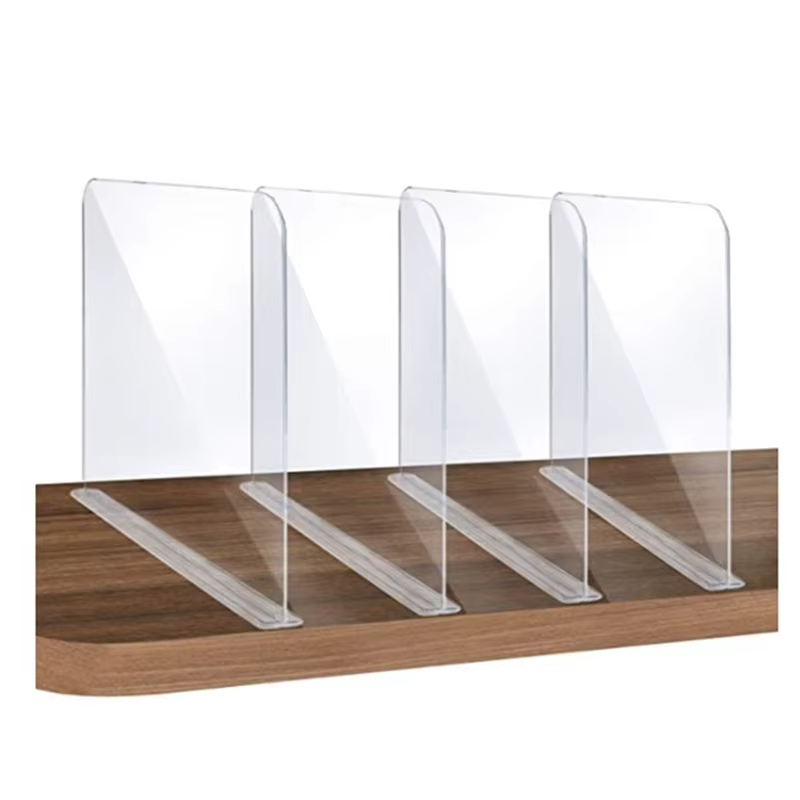 Ders de synchronisation d'étagères en acrylique, organisateurs de placards avec étagères en bois, sé