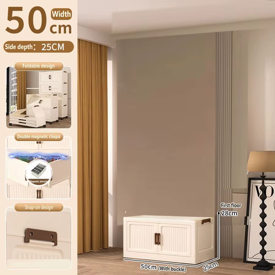 Boîte de rangement, armoire pliante pour la maison, armoire de rangement pour vêtements, jouets, col