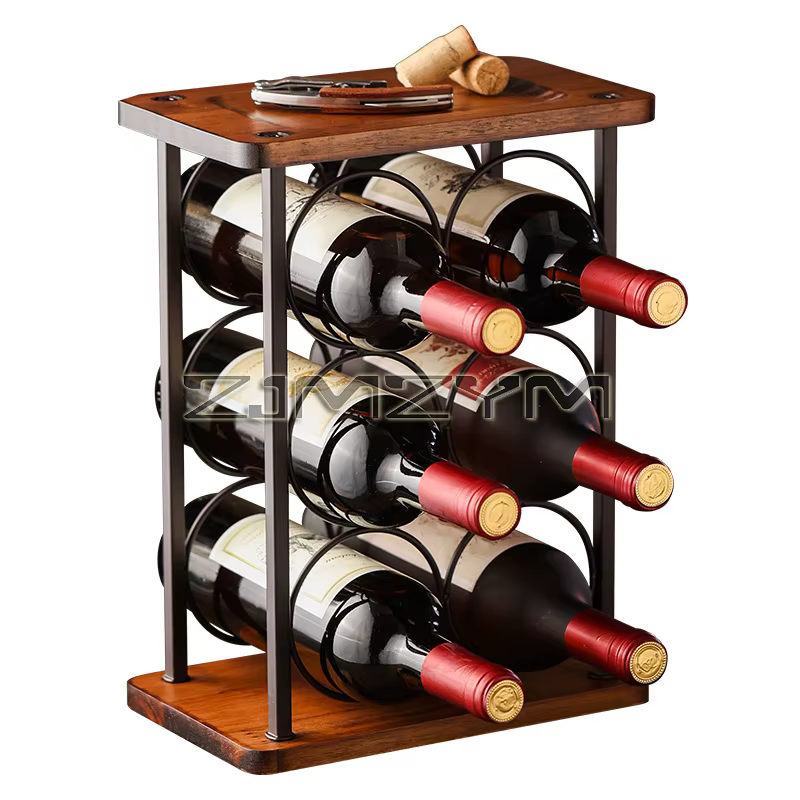 Casier à vin en bois cuisine bouteille de vin support de rangement Bar armoire à vin bouteille de vi