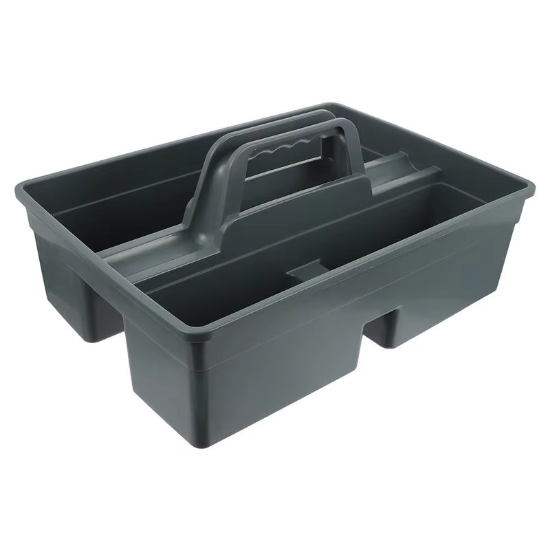 Organisateur d'outils de nettoyage, fournitures, panier, boîte à poignée, fourre-tout en plastique, 