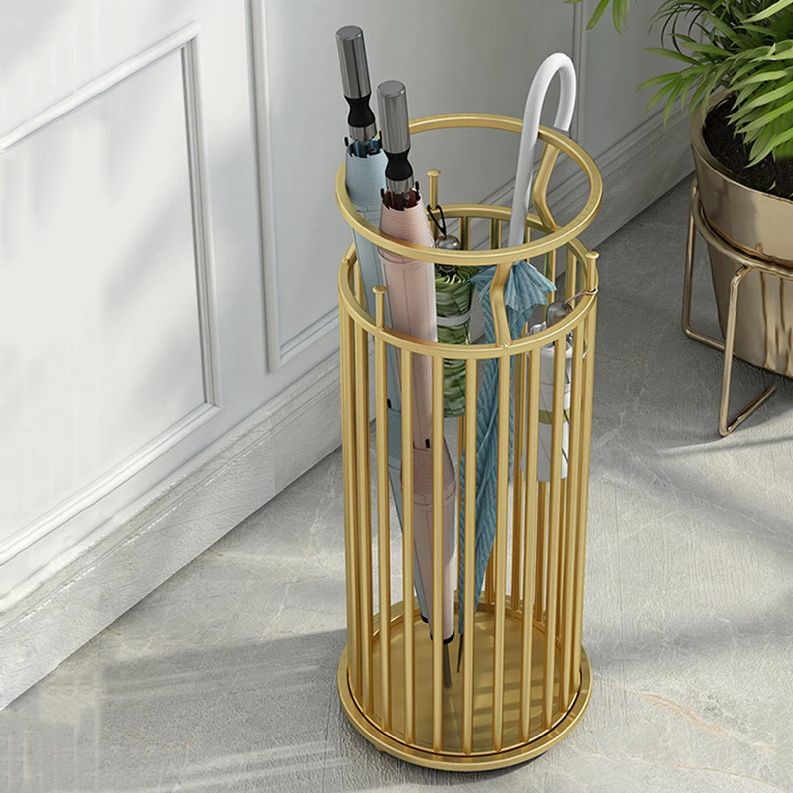 Porte-parapluies design nordique, support de rangement pour hall d'entrée, centre commercial, vitrin