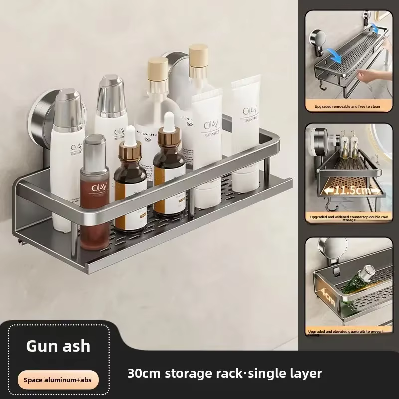 Ventouse porte-shampooing étagère de salle de bain organisateur de rangement de maquillage étagère d