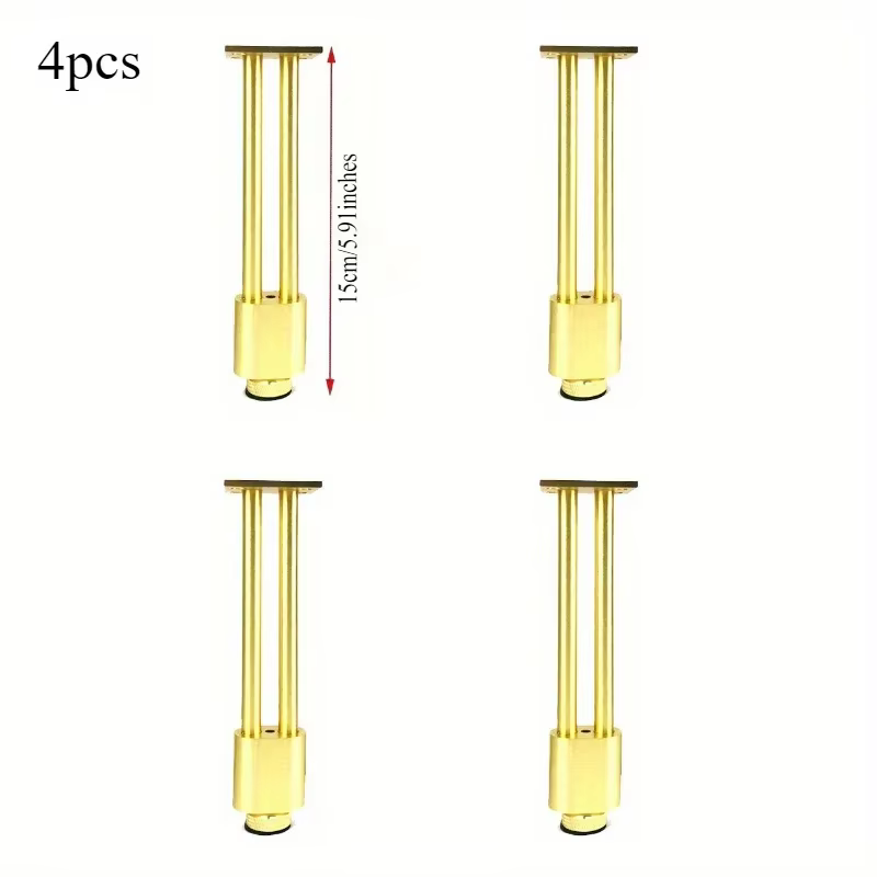 4 pièces Pieds de meuble en métal pour armoire, table, meuble de rangement, canapé, bibliothèque, co