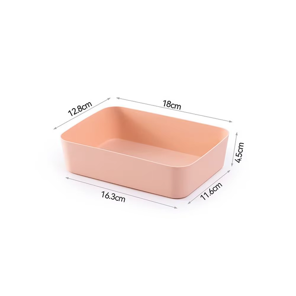 Boîte de rangement de bureau en plastique empilable grande capacité, organiseur de documents et de d