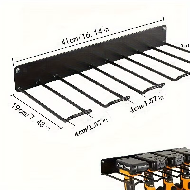 Support utilitaire mural, organisateur d'outils électriques, étagère à outils en métal robuste, perc