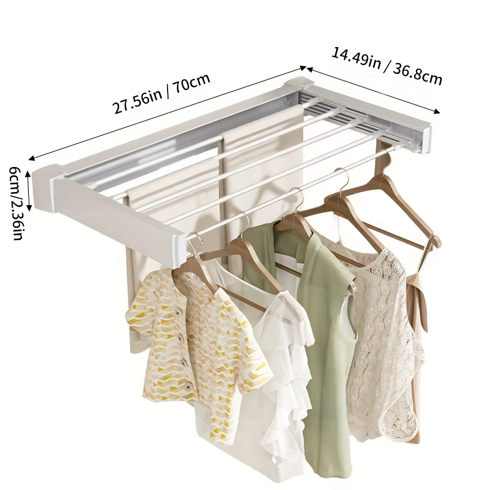 Un séchoir à linge rétractable, un porte-serviettes invisible pour la salle de bain, adapté au sécho