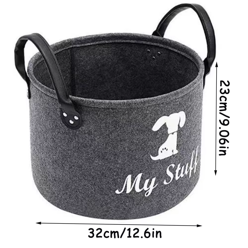 Boîte à jouets en feutre pour animaux de compagnie, boîte à jouets pour chiens, panier de rangement 