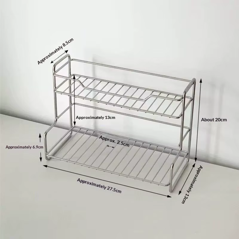 Support de rangement minimaliste à Double couche pour évier de salle de bain, pour ranger des cosmét
