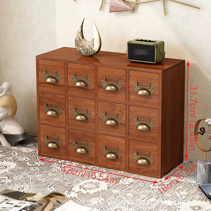 Boîte de rangement de Type tiroir en bois, boîtes de rangement de bureau Vintage, rangement d'access