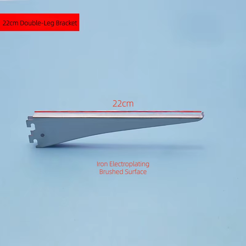 Supports d'étagères, paquet de 10 supports d'étagères métalliques à double piste pour magasins, plac