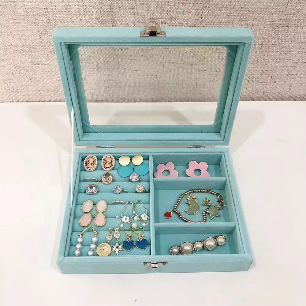 Boîte de rangement de bijoux 1 pièce, vente en gros, boîte d'exposition de bijoux pour la maison ave