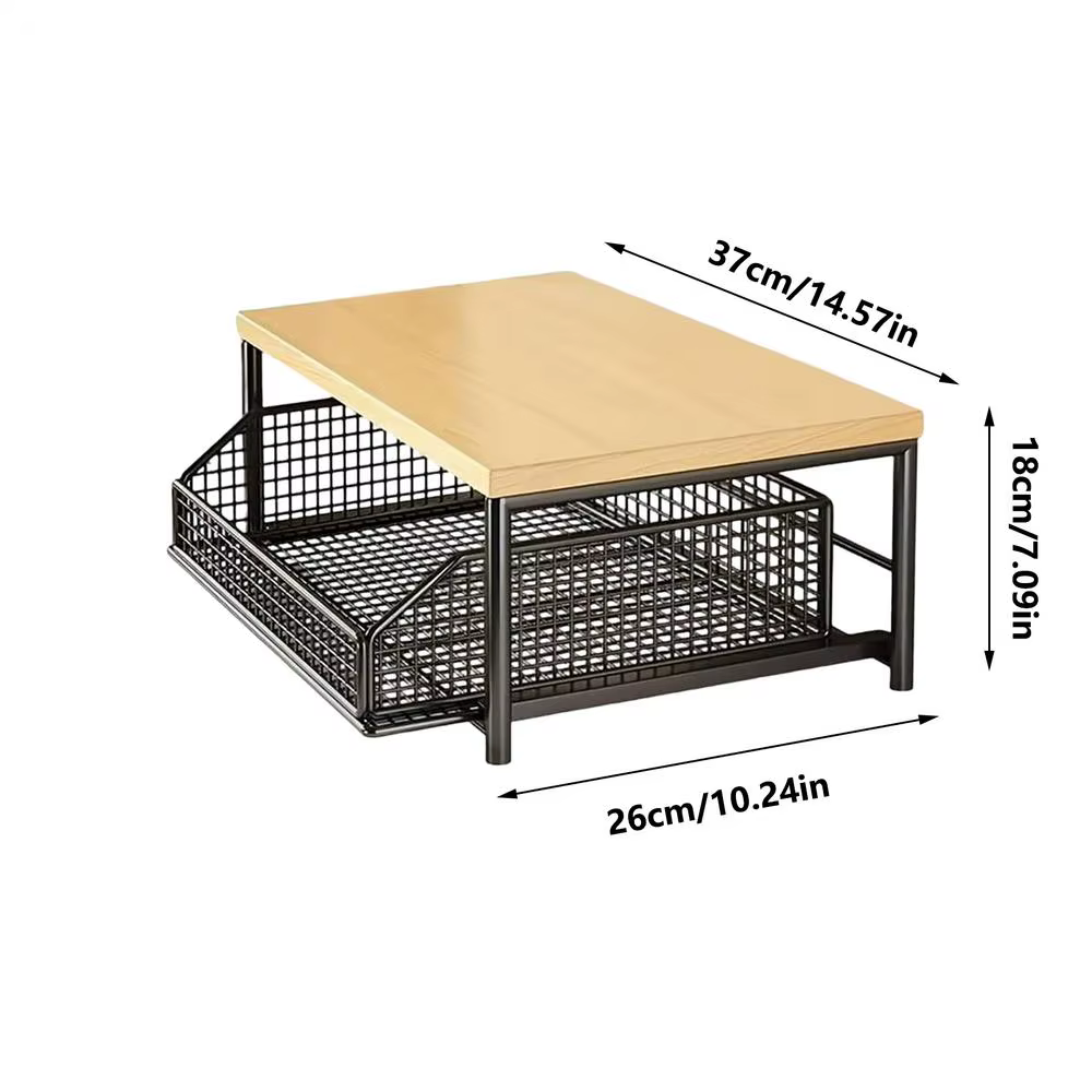 Étagère de cuisine à 2 niveaux, organisateur vertical, étagères de rangement pour garde-manger, cuis