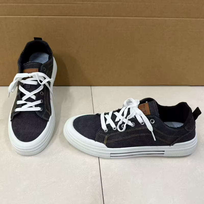 Chaussures d'été pour hommes, nouvelles chaussures décontractées en Denim, à la mode, à lacets, conf