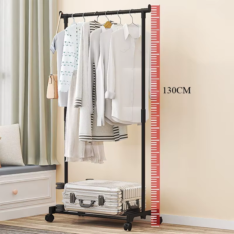 Accueil simple sur pied vêtements étendoir support de rangement étagère à chaussures et chapeaux por