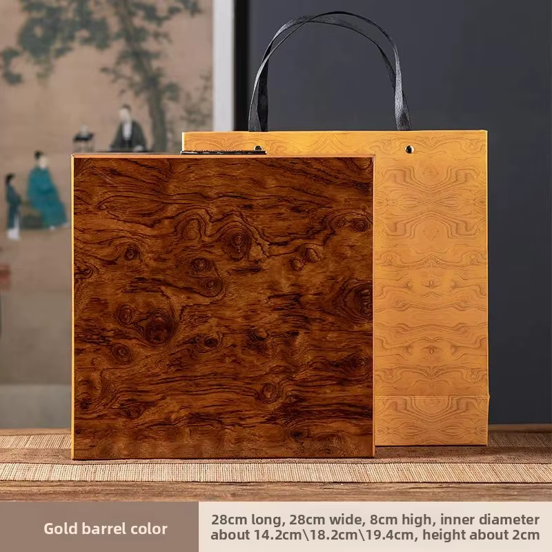 Boîte de rangement pour gâteau de thé Pu'er de style chinois vintage, boîte cadeau haut de gamme, th