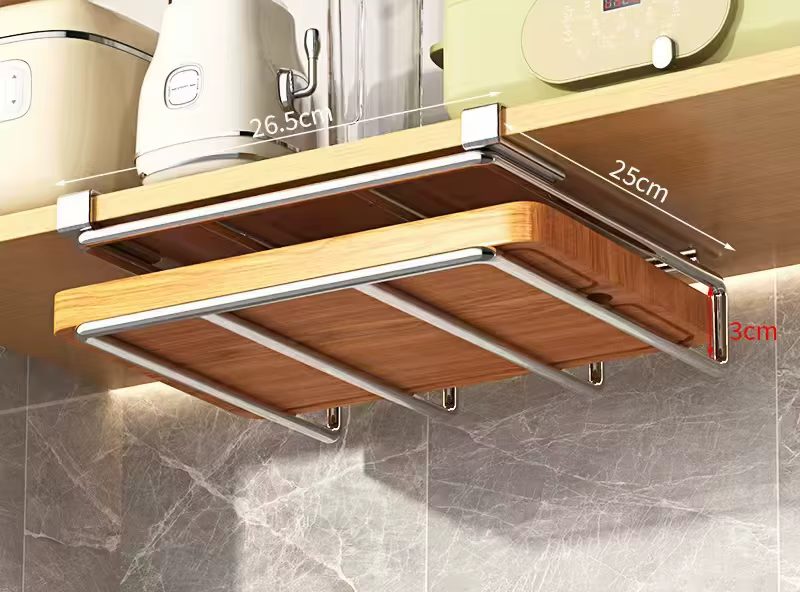 Support de rangement suspendu sous armoire pour planches à découper, couvercles de casseroles et ust