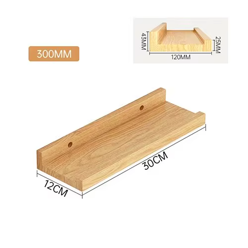 Étagère flottante murale en bois, présentoir en forme de U pour salon, salle de bains, organisateur 