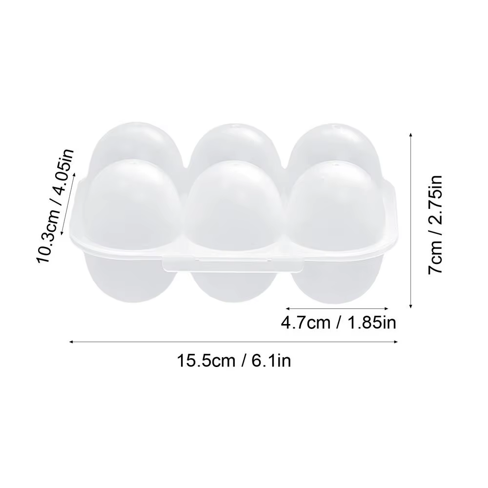 Boîte à œufs à 6 grilles, conteneur porte-œufs transparent et réutilisable, Carton à œufs avec distr