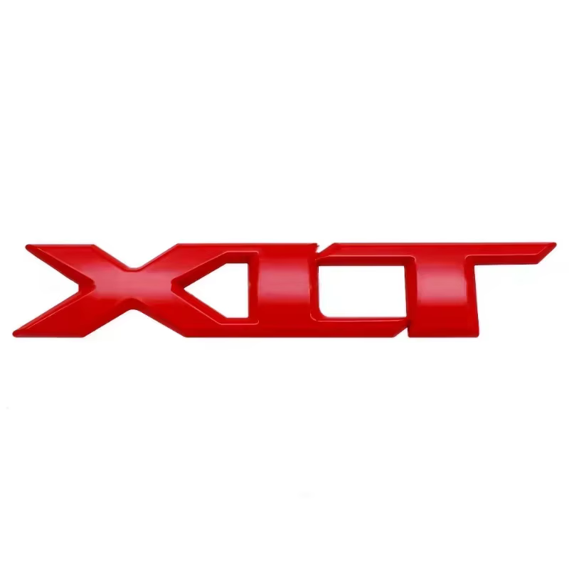 Emblème de voiture 3D en métal chromé rouge et noir, autocollant pour coffre arrière, accessoires po