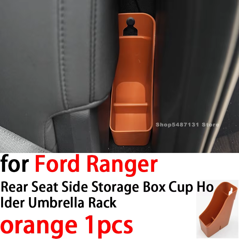 Boîte de rangement latérale pour siège arrière de voiture, porte-gobelet, porte-parapluie pour Ford 