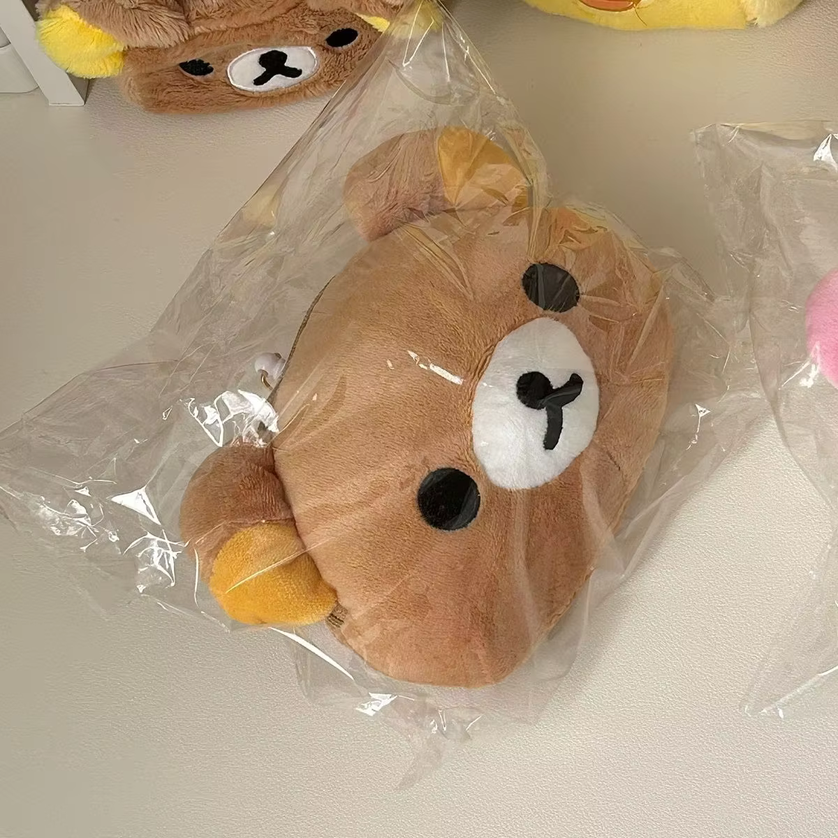 Kawaii Rilakkuma Mini sac de rangement pour enfants-carte stylo gomme organisateur école papeterie p