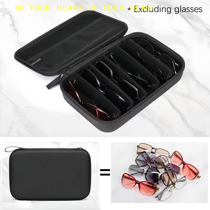 1 pièce – Boîte de rangement réglable pour lunettes à 4/7 emplacements – Étui portable pour lunettes