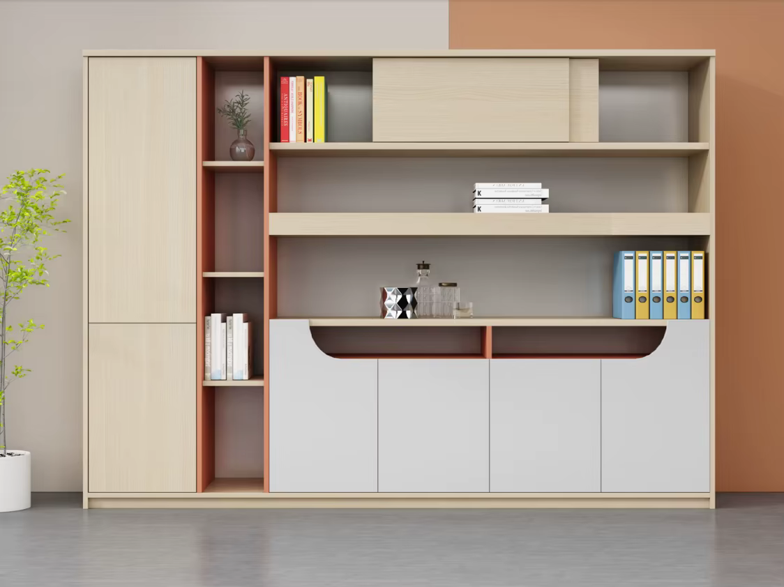 Système de bureau Commercial en bois, nouveau Design de luxe moderne, meuble de rangement de fichier